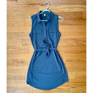 Eddie Bauer Grey Sleeveless Travel Wrinkle-free Departure Dress Size Small